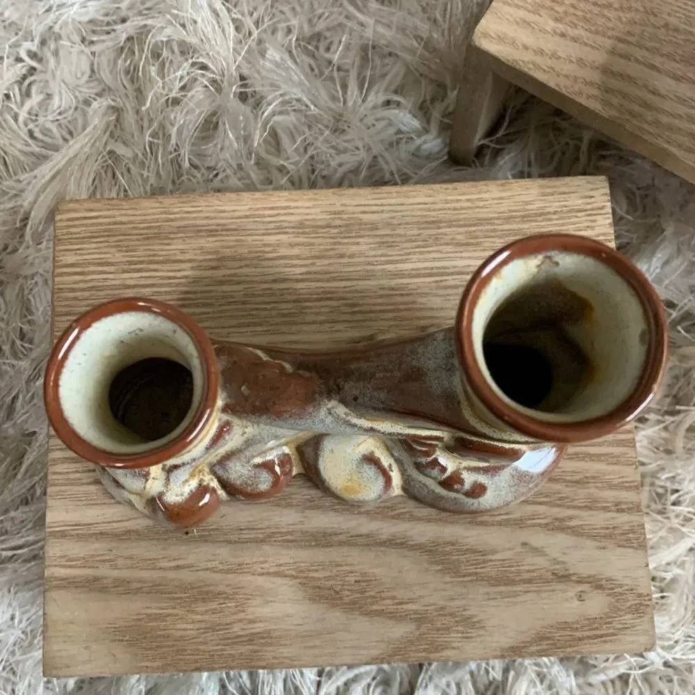 Vintage Frankoma Pottery 304 Candleholders *Note Not A‎ Matching Pair